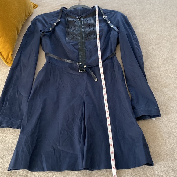 Marios Schwab Navy Belted Dress - Picture 10 of 16